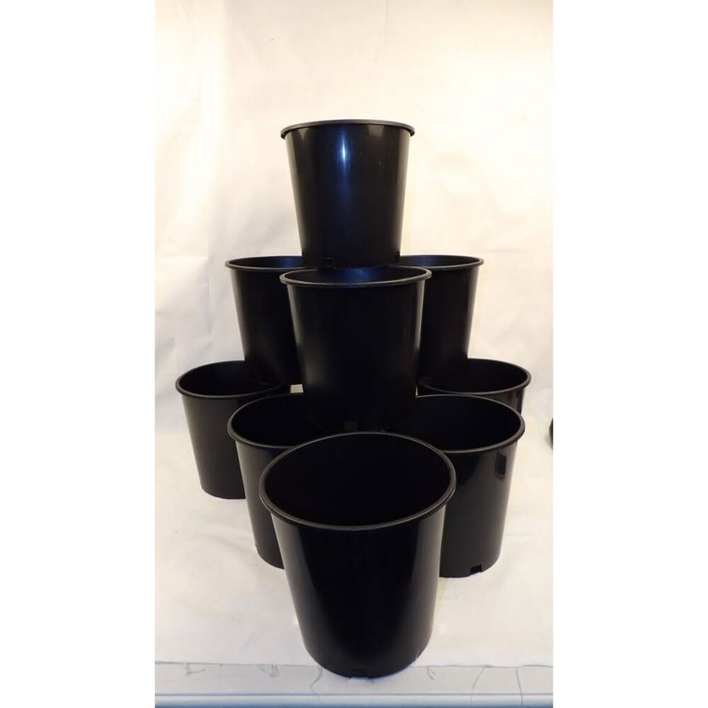 10-Pack 2 Gallon Plant Nursery Pots Black Plastic Garden Planters with Drainage - Picture 3 of 10